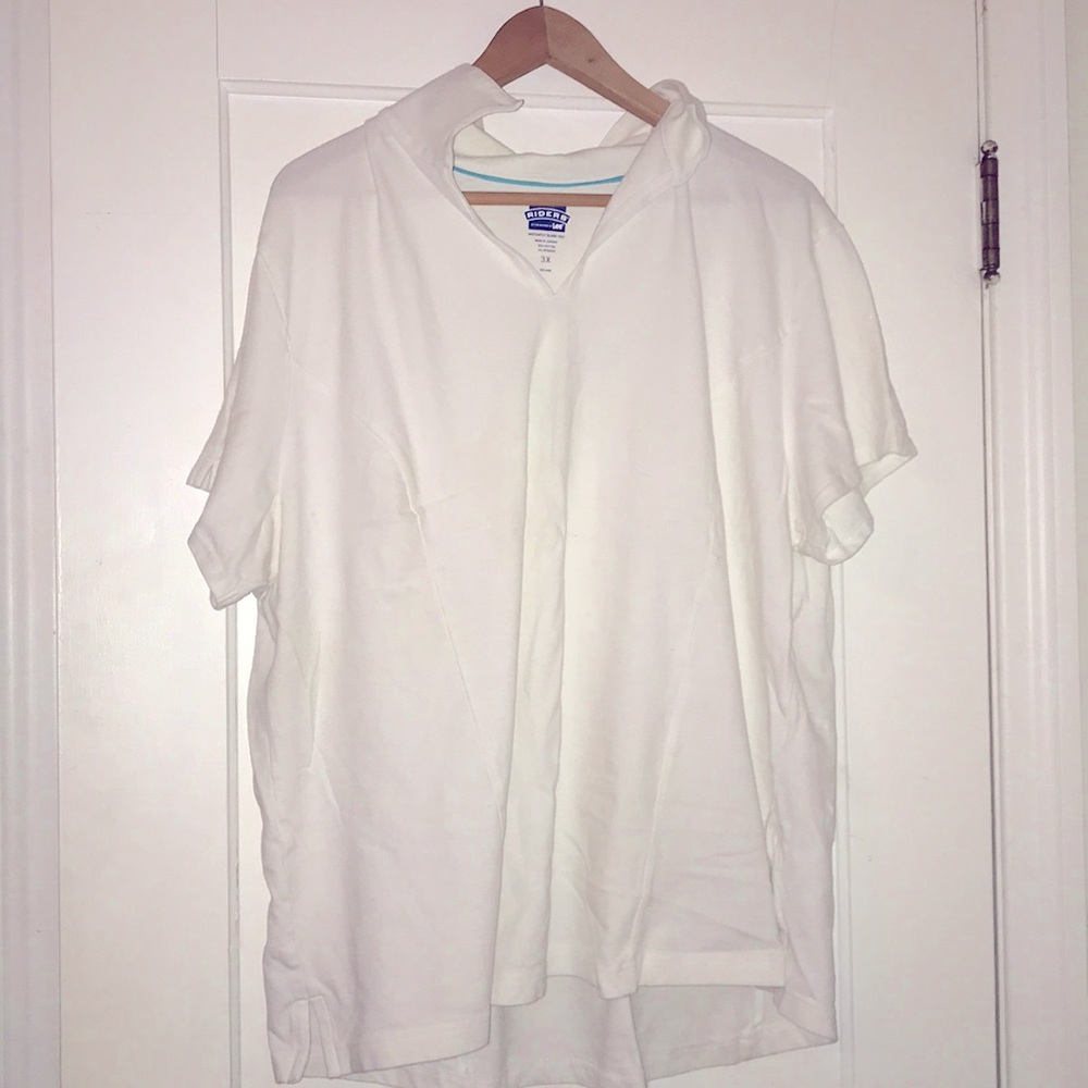 White polo collar shirt